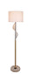 Spiral Radiance I Metal & Marble Floor Lamp - Matte Black / Soft Gold