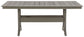 Visola - Rectangular Dining Table With Umbrella Option - Gray