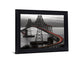 Steel Glow Curve - 28" x 34" Framed Wall Art - Dark Gray