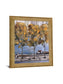 Golden River Promenade - 28" x 34" Framed Wall Art - Light Brown