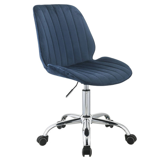 Muata - Office Chair - Twilight Blue Velvet & Chrome