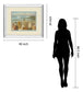 Cityscape By Longo - Mirror Framed Print Wall Art - Beige