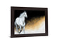 Wild Ember Stallion - 28" x 34" Framed Wall Art - Black