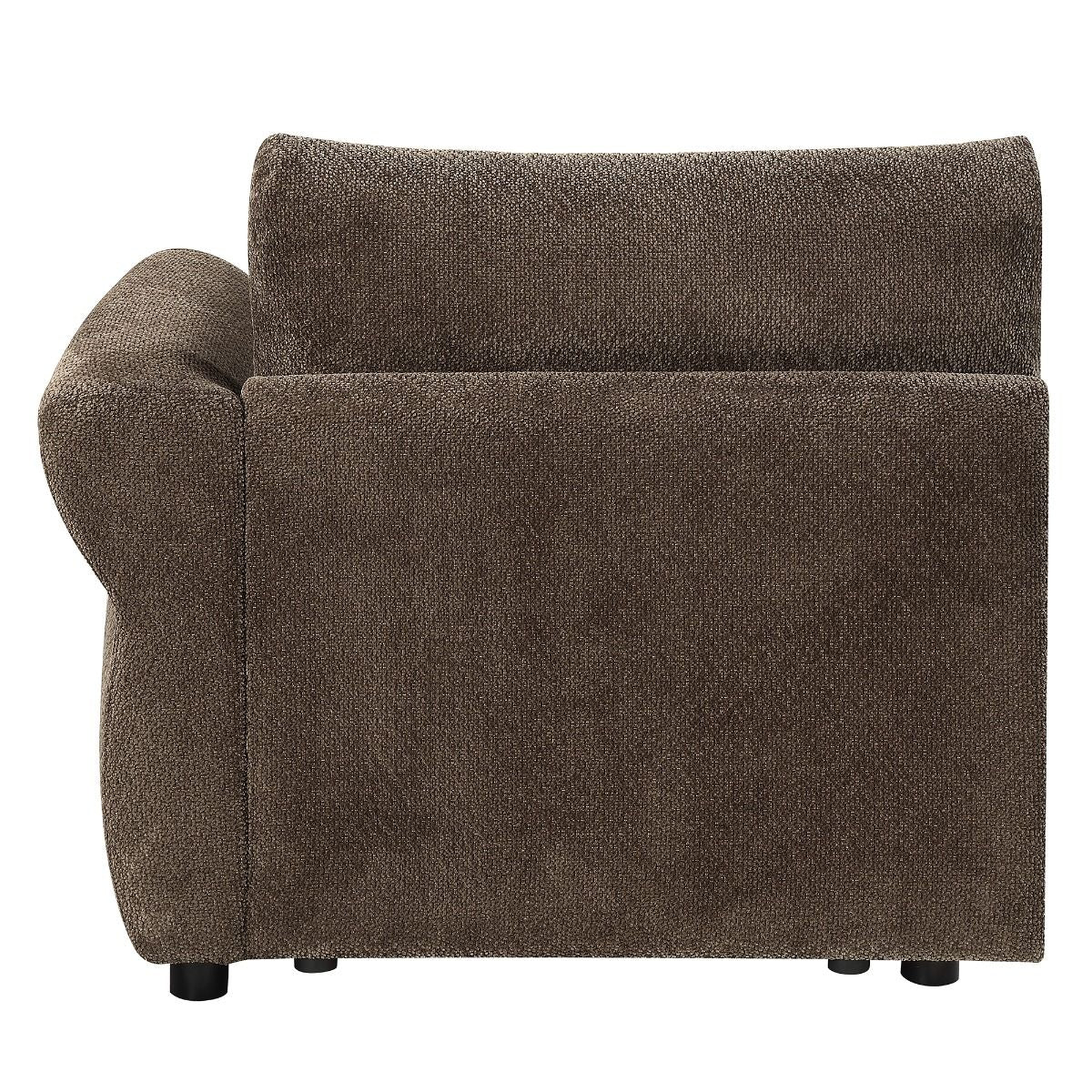 Theodore - Modular Right Facing Arm Chair - Brown Chenille