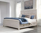 Darbonton - King Panel Storage Bed - Dove White