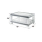 Noralie - Coffee Table With Open Compartment - Mirrored & Faux Diamonds