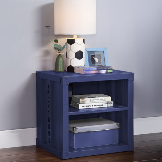 Cargo - Nightstand With USB - Blue