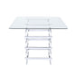 Nadie - Counter Height Table - Clear Glass Top & Black