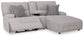 Acklen Place - 4 Pc. - 3-Piece Power Reclining Sectional Sofa With Raf Chaise, Wide Seat Power Recliner - Pewter