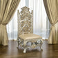 Danae - Side Chair Set of 2) - Synthetic Leather , Champagne & Gold