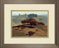 Hills Near Chico By N. Bohne - Framed Print Wall Art - Light Brown