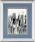 City Bridge By Aziz Kadmiri - Mirror Framed Print Wall Art - Blue