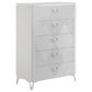 Cassia - 5-Drawer Bedroom Chest Of Drawers - White High Gloss