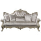 Libertee - Sofa With 5 Pillows - Beige Fabric & Champagne