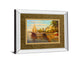 Santo Domingo Harbor By Bulo - Mirror Framed Print Wall Art - Light Brown