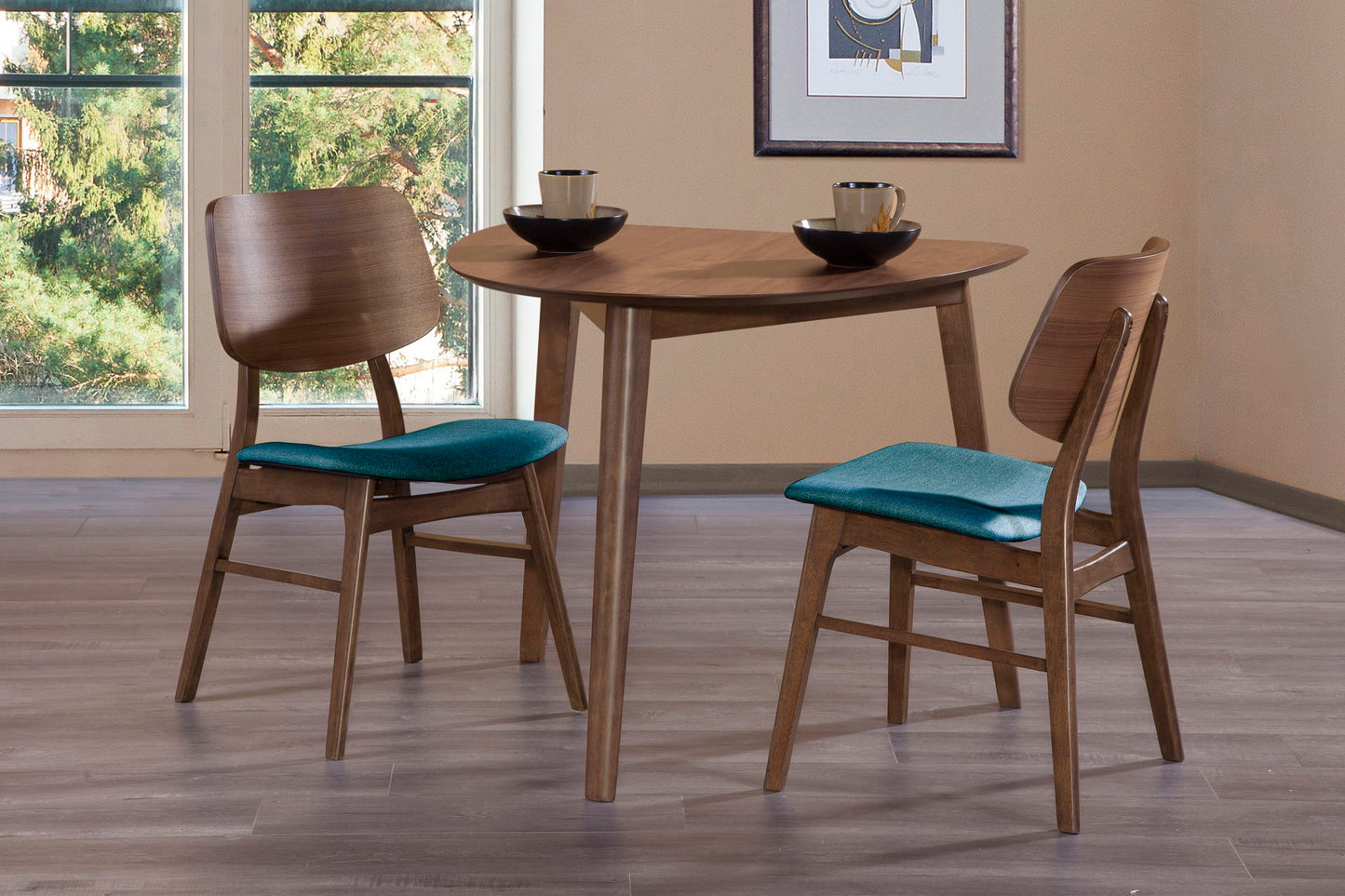 Oscar - Corner Table With 2 Cushion Chairs
