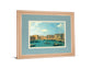 View Of The Canal Of Santa Chiara By Antonia Canaletto - Framed Print Wall Art - Blue