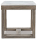 Loyaska - Square End Table - Brown / Ivory