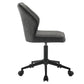 Pakuna - Office Chair - Vintage Gray Synthetic Leather & Black