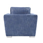 Emilia - Chair With Pillow - Two Tone Blue Fabric