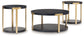 Shylore - Occasional Table Set (Set of 3) - Black / Brass Finish