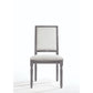 Leventis - Side Chair Set of 2) - Cream Linen & Weathered Gray