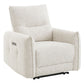 Lalisa - Power Motion Recliner With USB Port - Cream Chenille