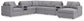 Modmax - U-Shaped Sectional - Granite