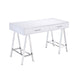 Coleen - Writing Desk Same Ac00901) - White High Gloss & Chrome