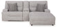 Acklen Place - 4 Pc. - 3-Piece Power Reclining Sectional Sofa With Raf Chaise, Wide Seat Power Recliner - Pewter