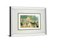 Balloon Seller By Alan Maley - Mirror Framed Print Wall Art - Green