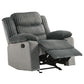 Lesley - Motion Glider Recliner - Gray Corduroy & Velvet