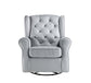 Zeger - Swivel Chair With Glider - Gray Fabric