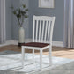 Green Leigh - Side Chair Set of 2) - White & Walnut