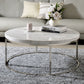 Zaidee - Coffee Table With Marble - Marble Top & Nickel