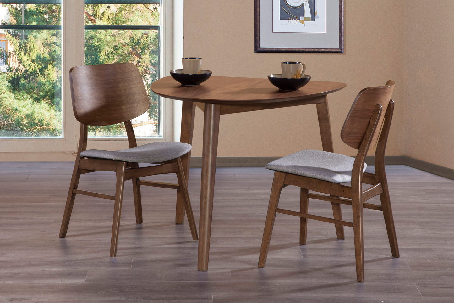Oscar - Corner Table With 2 Cushion Chairs