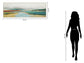 Sunlit Aqua Pass - 20" x 60" Framed Wall Art - Beige