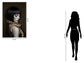 Gilded Serpent Muse - 32" x 48" Framed Wall Art - Black