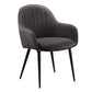 Caspian - Side Chair Set of 2) - Dark Gray Fabric & Black