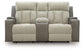 WhipLash - Power Reclining Loveseat With Console / Adj Headrest - Sisal