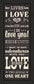 L-o-v-e Ill By Pela Studio - Framed Print Wall Art - Balck - Black