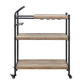 Brantley - Serving Cart - Oak & Sandy Black