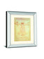 Vituvian Man By Leonardo Da Vinci - Mirror Framed Print Wall Art - Beige