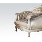 Chantelle - Chair With Pillow - Rose Gold Synthetic Leather /Fabric & Pearl White