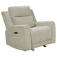 Kennett - Chenille Upholstered Power Recliner Chair - Ivory