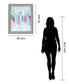 Pastel Block Chorus - 28" x 34" Framed Wall Art - Light Blue