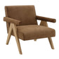 Zoey - Accent Chair - Chocolate Suede & Oak