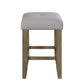 Charnell - Counter Height Stool Set of 2) - Gray Synthetic Leather & Oak