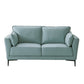 Mesut - Loveseat - Sage Green Top Grain Leather & Black