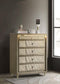 Lorient - 5-Drawer LED Chest Of Drawers - Ivory And Camel